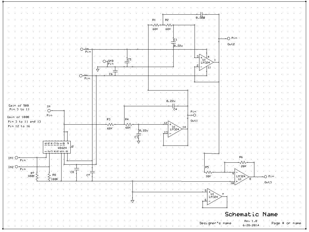 Ecg Circuit Using Instrumentation Amplifier